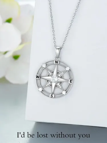 Miniatura 3 de POTOPYY 925 Sterling Silver Necklace Pendant for Women Fashion Jewelry Valentines Day Mothers Day Gifts for Women Mom Sister