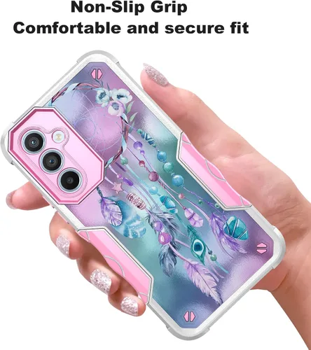 Miniatura 3 de Compatible con Samsung Galaxy S23, funda híbrida de doble capa con diseño gráfico resistente para Samsung Galaxy S23 (atrapasueños)