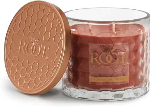 Miniatura 23 de Root Candles - Velas perfumadas de otoño en forma de panal de miel, de vidrio, con mezcla de cera de abejas de 3 mechas, 12 onzas, elaboradas a