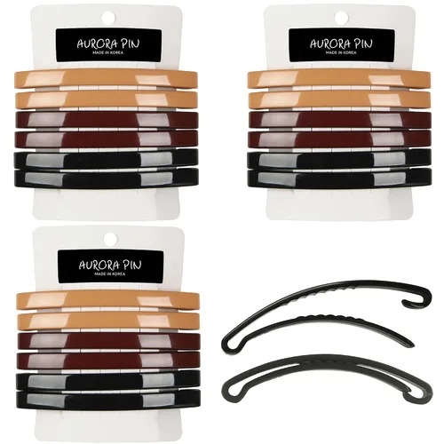 Pinzas grandes de plástico para peinar, pinzas decorativas para medio recogido y cola de caballo, para niñas, mujeres con cabello muy fino y medio,