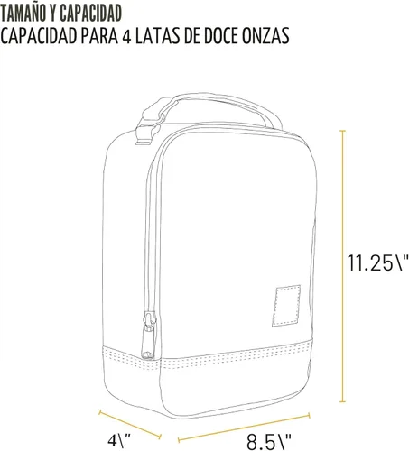 Miniatura 5 de Carhartt Enfriador de almuerzo aislado para hombres y mujeres, lonchera totalmente aislada para el uso diario, color negro