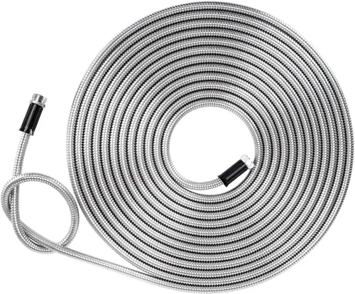 Miniatura 2 de Beaulife Manguera de Jardín de Metal de 25 pies Flexible Sin Torceduras Ligera Manguera de Agua Potable para RV Manguera de Extensión Manguera Líder