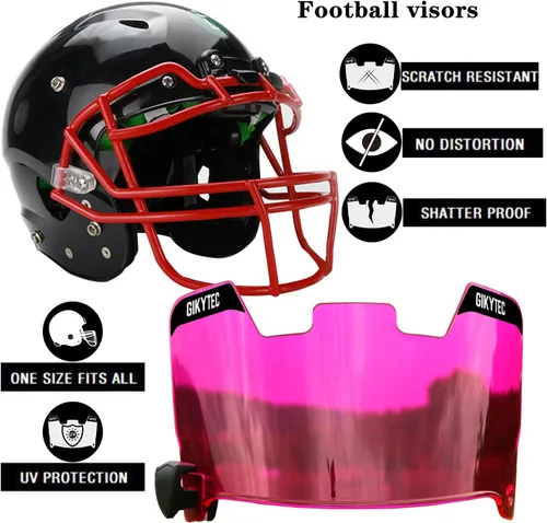 Miniatura 2 de Visera de Fútbol Americano Visera para Casco de Fútbol Americano Resistente a los Arañazos Bloqueo UV Visera de Protección Facial para Jóvenes