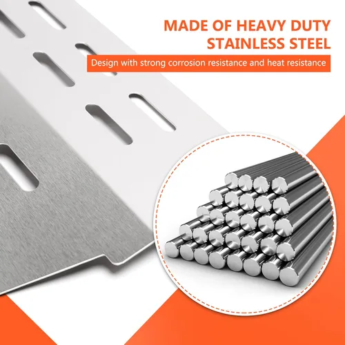 Miniatura 3 de QuliMetal 65505 Deflectores de calor para parrillas Weber Genesis serie 300 con pomos de control montados en la parte delantera, Genesis E/S-310