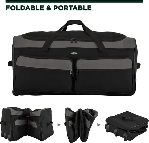 Miniatura 7 de Travelers Club 36" Asgard Bolsa de lona con ruedas de 3 ruedas