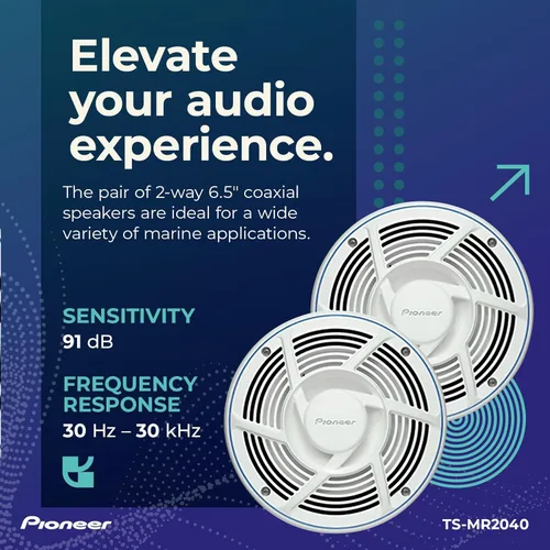 Miniatura 5 de Pioneer Altavoz marino TS-MR2040 de 8 pulgadas