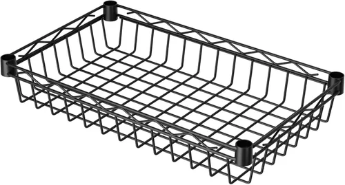 Miniatura 8 de SINGAYE Estantería de alambre de 6 niveles con canastas, unidad de estantería de alambre, estantes de almacenamiento ajustables, estante de canasta