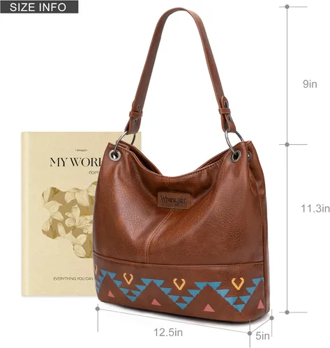 Miniatura 144 de Wrangler Hobo - Bolsas para mujer de cuero vegano con asa superior, bolsos de hombro y bolsos