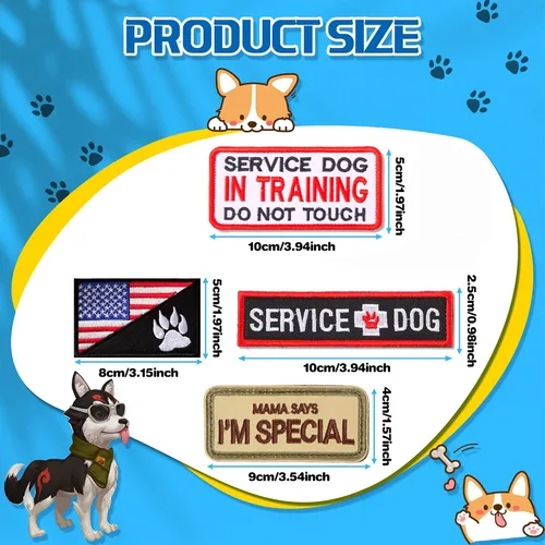 Miniatura 2 de 12 parches para perros de servicio, arnés de gancho táctico extraíble bordado en parche de entrenamiento, no mascotas, parche para perros de trabajo