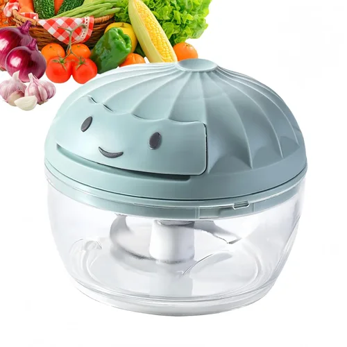 Procesador manual de alimentos, picador de verduras, mini cortador de ajo con cuerda de mano, cortador de cebolla para verduras, jengibre, frutas,