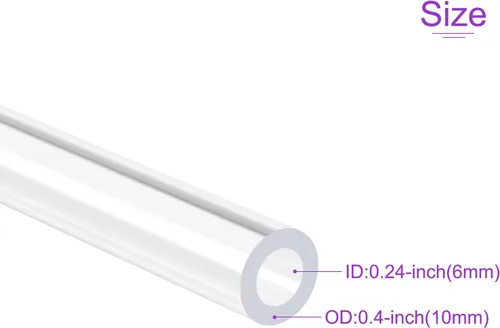 Miniatura 4 de DMiotech 2pcs 0.236 in x 0.394 in 12" tubo de acrílico transparente rígido tubo de plástico para acuario tubería de agua, sistema de refrigeración
