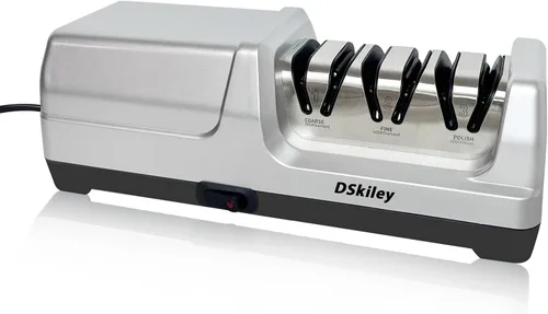 Miniatura 9 de Afilador de cuchillos eléctrico para cocina – Sistema profesional de 2 etapas 100% diamante con ángulo de precisión de 20°, afilado rápido