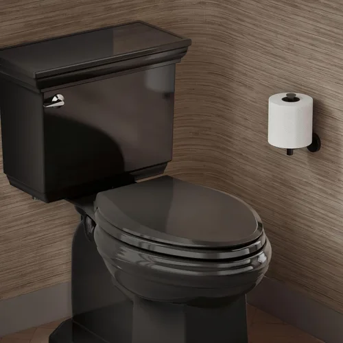 Miniatura 2 de KOHLER 4636-RL-7 Cachet ReadyLatch - Asiento de inodoro alargado de cierre lento, asiento de inodoro de cierre suave con tapa silenciosa, topes Negro