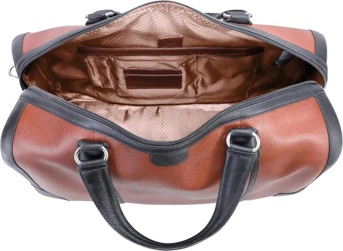 Miniatura 6 de McKlein Bolsa de lona de cuero de 20 pulgadas, color marrón