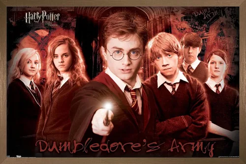 Miniatura 16 de Harry Potter y la orden del fénix - Póster de pared grupal, 22.4 pulgadas de largo x 14.7 pulgadas, versión enmarcada en madera de granero