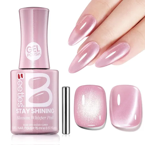 Miniatura 62 de Beetles - Esmalte de uñas de gel verde luminoso que brilla en la oscuridad, esmalte de uñas de gel que se absorbe con lámpara LED UV, arte de uñas