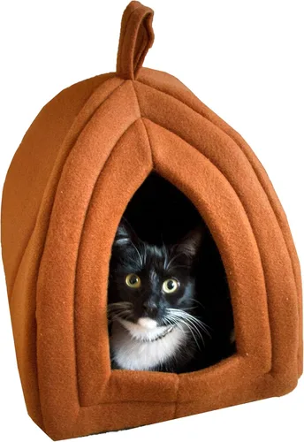 Miniatura 9 de Cat House - Indoor Cat Bed with Removable Foam Cushion - Pet Tent for Kittens, Rabbits, Guinea Pigs, and Other Small Animals by PETMAKER Rosa