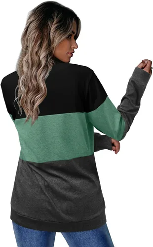 Miniatura 4 de CRAZY GRID Womens Trendy Long Sleeve Shirts Casual Loose Soft Sweatshirt Fall Tops