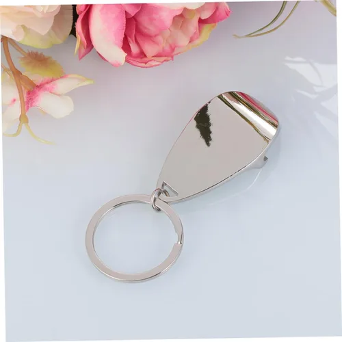 Miniatura 7 de UPKOCH 3 piezas de abrelatas llavero para hombres, llavero de coche para hombres, llavero de cerveza, llavero de vino de metal plateado para hombre
