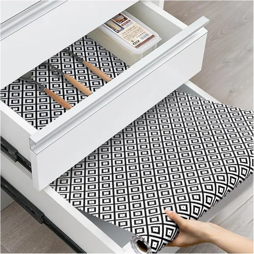 Miniatura 27 de Forro antideslizante para cajones y estantes, no adhesivos, grueso, agarre fuerte, impermeable, lavable, protege los estantes del aparador, armarios