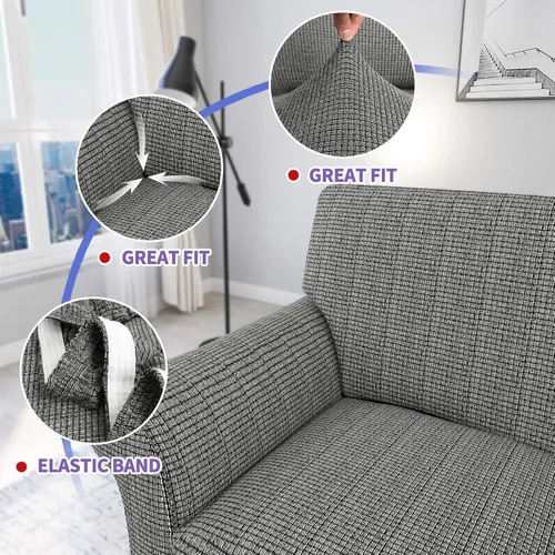 Miniatura 3 de ZNSAYOTX 2 piezas de fundas para sillas de sala con brazos, antideslizantes, elásticas, fundas para sillón de brazo, fundas para sillón de sofá