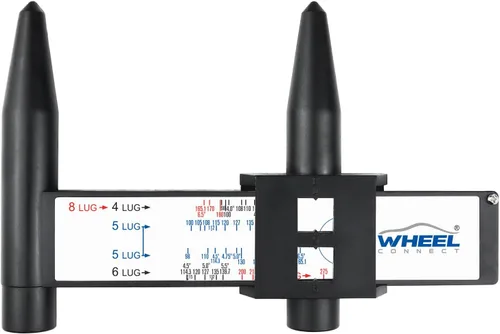 Miniatura 8 de WHEEL CONNECT Medidor PCD, herramienta de medición de patrón de pernos de rueda/llanta, regla PCD, pinza deslizante para 4 5 6 8 agujeros