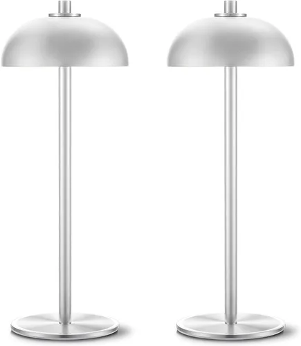 Miniatura 13 de Paquete de 2 lámparas de mesa inalámbricas, lámpara de mesa recargable portátil de 5000 mAh, 3 modos de color, luz de mesa de atenuación continua