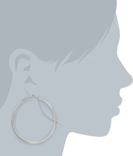 Miniatura 2 de Tienda Essentials Gold Plated or Stainless Steel Flattened Hoop Earrings