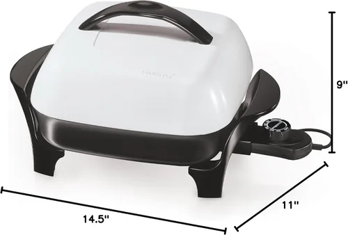 Miniatura 9 de Presto 06620 - Sartén eléctrica de 11 pulgadas, negro/blanco