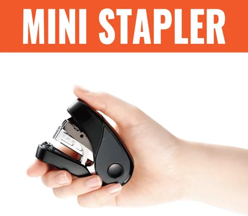 Miniatura 2 de MAX, MXBHD10FL3BK, Mini grapadora plana, 1 cada una, negro, 2.6 x 1.1 x 3.3 pulgadas