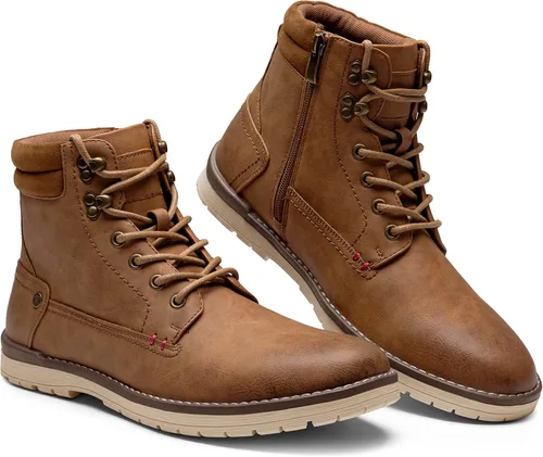 Miniatura 4 de Vostey Men's Motorcycle Boots Business Waterproof Ankle Boots Casual Oxford Boots for Men