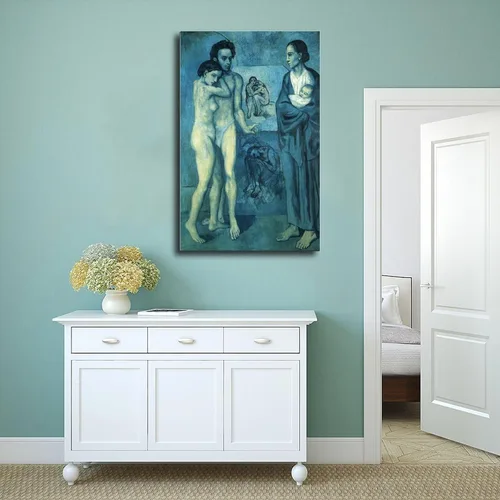 Miniatura 4 de La Vie. Life 1903 by Pablo Picasso Posters Prints Canvas Deco Paintings Vintage Wall Art For Offices Living Rooms And Bedrooms Hanging Frame 8" L X