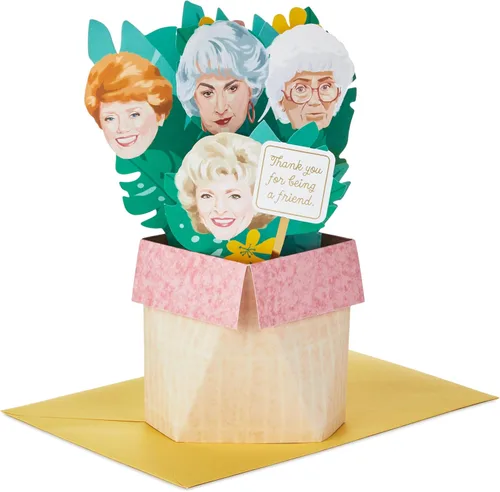 Hallmark Paper Wonder Shoebox Golden Girls - Tarjeta desplegable (Thank You for Being a Friend)
