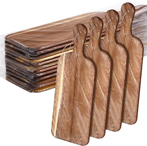 Miniatura 16 de Patelai Juego de 12 Tablas de Cortar de Madera con Asas, Tablas de Cortar Grandes para Servir en la Cocina, Tablas de Cortar Simples a Granel