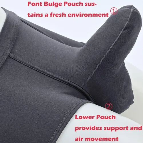 Miniatura 4 de ZONBAILON Men's Bulge Enhancing Brief Dual Pouch Underwear Breathable Bikinis Boxer Modal Trunk