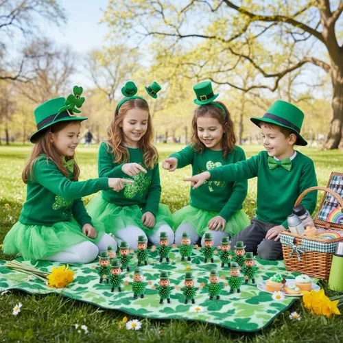 Miniatura 5 de 12 juguetes de duende mini del día de San Patricio, juguetes de puercoespín para apretar, juguete para aliviar el estrés para niños, recuerdo