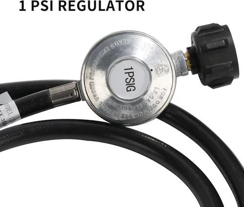 Miniatura 3 de Regulador y Manguera de Propano de 5 Pies, Piezas de Repuesto Universales para Regulador de Parrilla, Manguera y Regulador QCC1 para la Mayoría