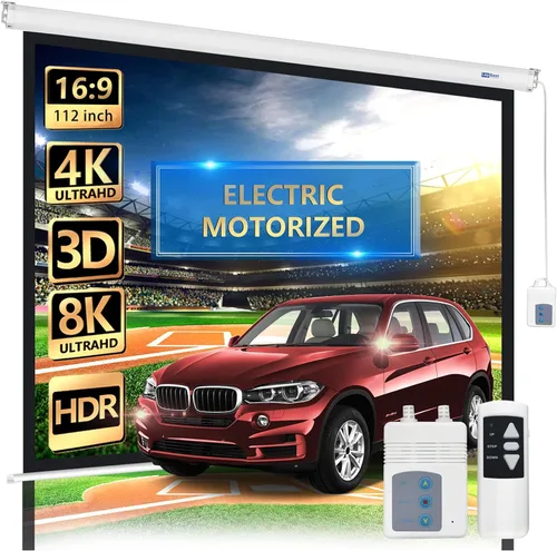 Miniatura 7 de Pantalla de proyector motorizada de 100" - Pantalla de películas para interiores y exteriores Pantalla eléctrica de 100 pulgadas 16:9