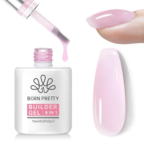 Miniatura 31 de BORN PRETTY Gel constructor para uñas, Gel de extensión de 8 en 1, fortalecedor, Gel constructor duro, Gel base de uñas, Gel de cobertura, Gel Gel
