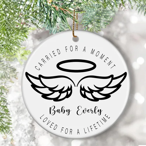 Miniatura 22 de Adorno conmemorativo para dormir en paz celestial, recuerdo de aborto espontáneo y bebé sin nacer, adorno personalizado, pérdida de bebé, en memoria