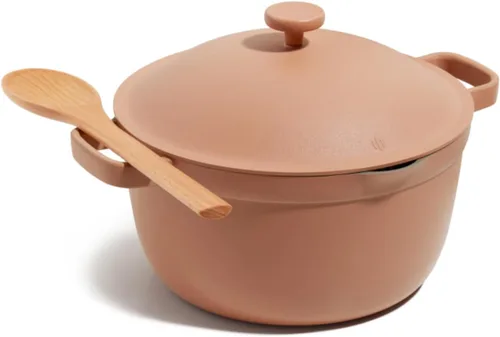 Miniatura 14 de Our Place Perfect Pot Olla de cerámica de 5.5 cuartos de galón con tapa y espátula Utensilios de cocina patentados 8 en 1, antiadherentes, sin