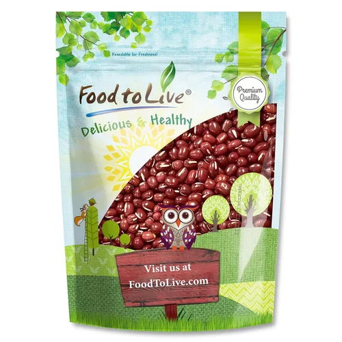 Food to Live - Frijoles Adzuki, 8 onzas - Frijoles azuki secos enteros (frijoles rojos mungos), crudos, veganos, kosher, germinables, a granel