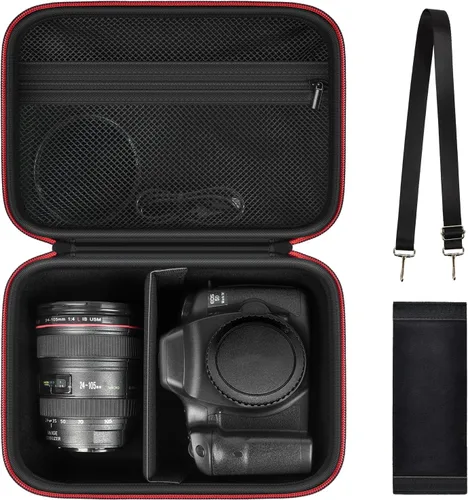 Miniatura 7 de GWCASE Funda compacta compatible con cámara sin espejo Canon EOS R100 R50, cámaras de almacenamiento de viaje, bolsa cruzada para cámara de video