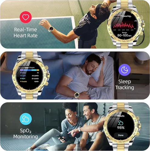 Miniatura 5 de J-CD Reloj inteligente para mujer, pantalla grande de 1.85 pulgadas, compatible con modo de voz / Bluetooth/Deportes / Rastreador de actividad