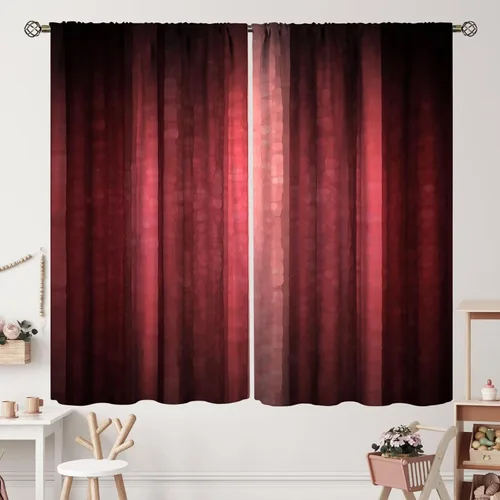Miniatura 8 de Cortinas negras y grises con textura de vidrio fresco, abstracto, moderno, elegante, con bolsillo para barra, cortinas opacas para dormitorio, sala