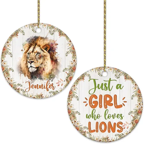 Miniatura 14 de Hyturtle Adorno de Navidad personalizado para los amantes de los osos, adorno de cerámica con nombre personalizado de Just A Girl Who Loves Bears