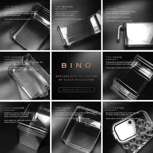 Miniatura 5 de BINO Contenedor de Plástico para Huevos para Refrigerador - Transparente, 13 Unidades, Resistente, Duradero