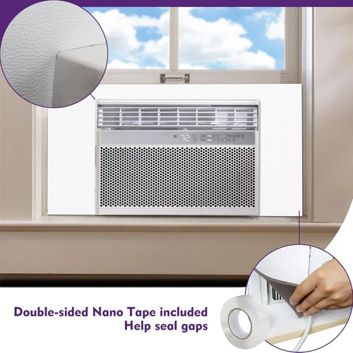 Miniatura 4 de Mxclimate Paneles laterales de espuma con aislamiento de CA para ventanas de aire acondicionado, 39 pulgadas de ancho, kit de sellado de ventana