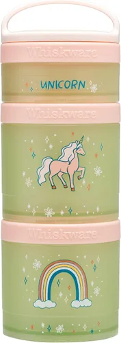 Miniatura 12 de Whiskware - Dinosaurios - Recipientes apilables para aperitivos para niños y niños pequeños, 3 vasos apilables para la escuela y los viajes