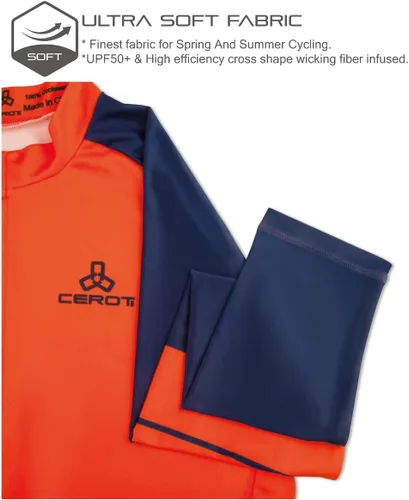 Miniatura 3 de CEROTIPOLAR Club Fit UPF50+ - Camiseta de ciclismo ligera de manga larga para hombre, camisas de ciclismo que absorben la humedad, secado rápido